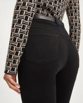 Kristen High Rise Stretch Crop Flare Jeans - Black